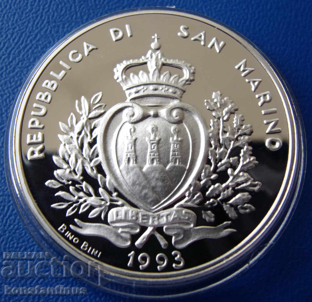 San Marino 500 Pounds 1993 UNC PROOF Rare with price € 38.35 | 75.01 BGN