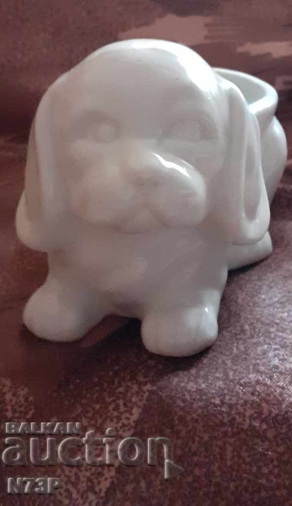 OLD PORCELAIN VASE. PUPPY. - 6 OLD PORCELAIN VASE. PUPPY. - 6