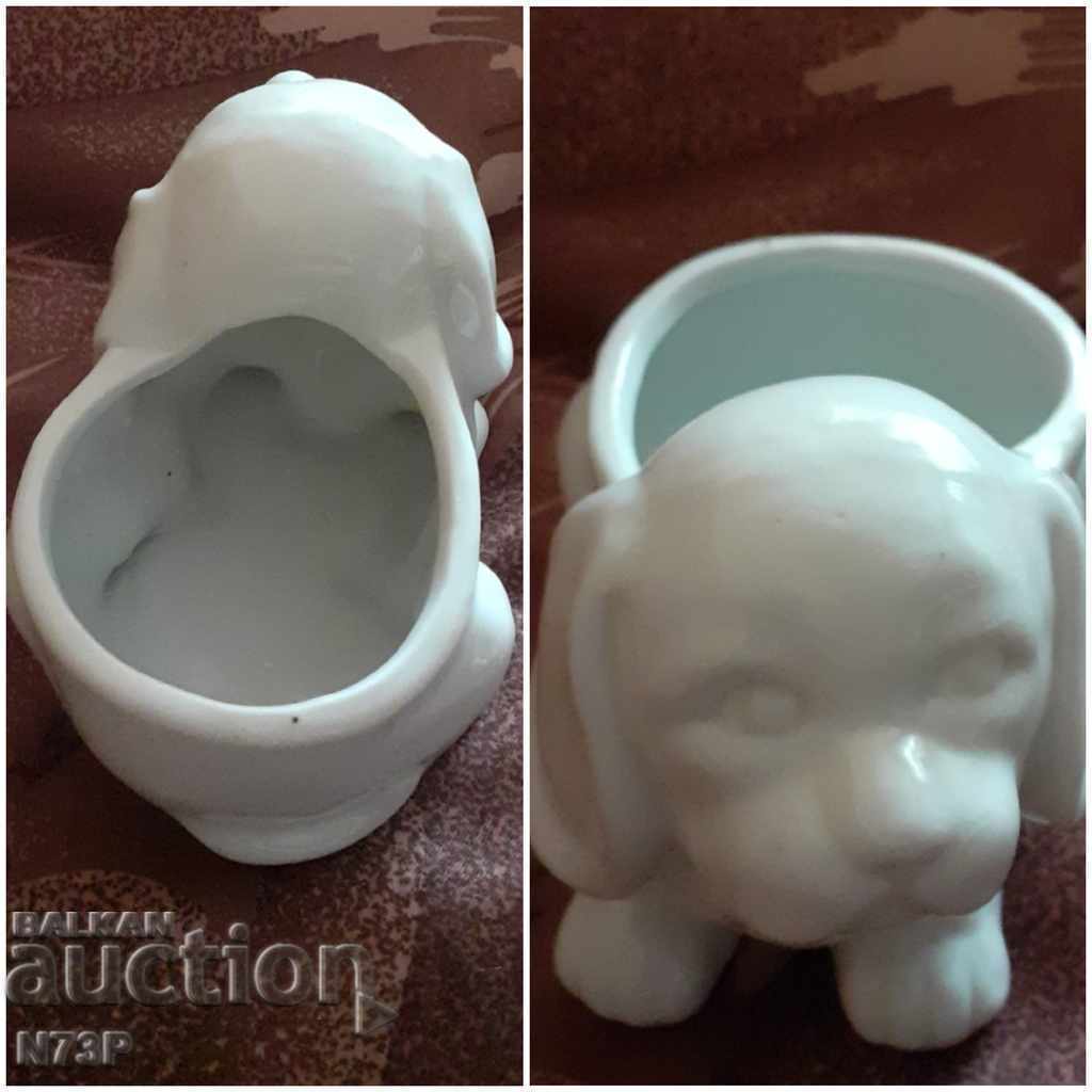 OLD PORCELAIN VASE. PUPPY. - 7 OLD PORCELAIN VASE. PUPPY. - 7