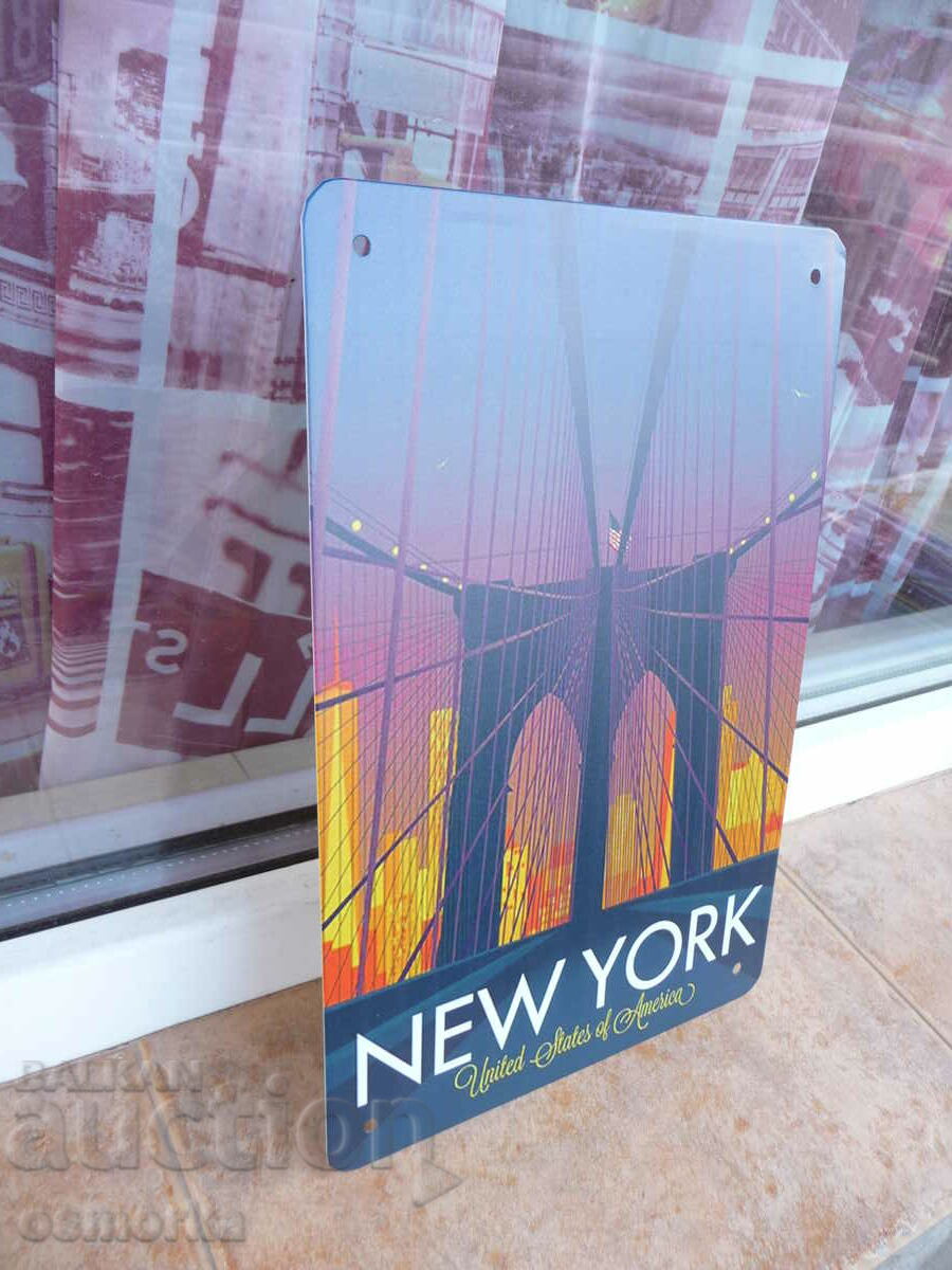 Metal plate various New York United States of America USA with price 18.00 BGN | € 9.20 Metal plate various New York United States of America USA with price 18.00 BGN | € 9.20