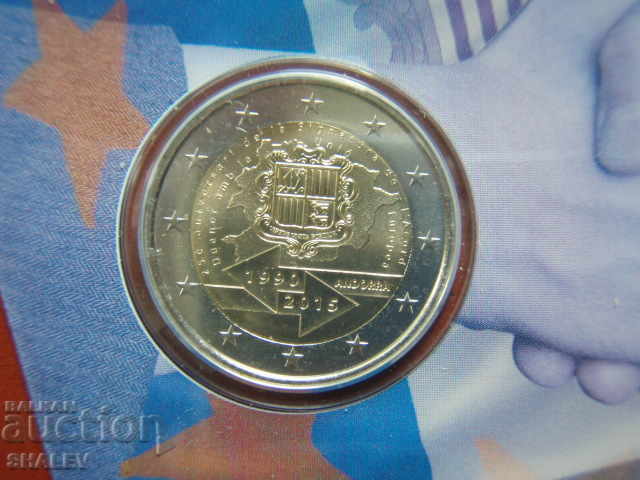 Auction  2 Euro 2015 Andorra "25 years customs in EU"/Andorra/(2)- Unc