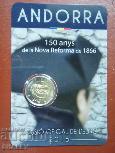 2 Euro 2016 Ανδόρα "150 χρόνια νέα μεταρρύθμιση 1866" (2) - Unc με τιμή € 30.89 | 60.42 BGN