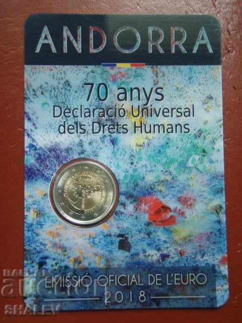 2 Euro 2018 Ανδόρα "70 χρόνια ανθρώπινα δικαιώματα" (2) - Unc με τιμή € 30.89 | 60.42 BGN
