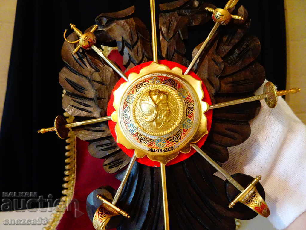Toledo double-headed eagle, knight, sword, scepter, gilding, cellular - 5 Toledo double-headed eagle, knight, sword, scepter, gilding, cellular - 5