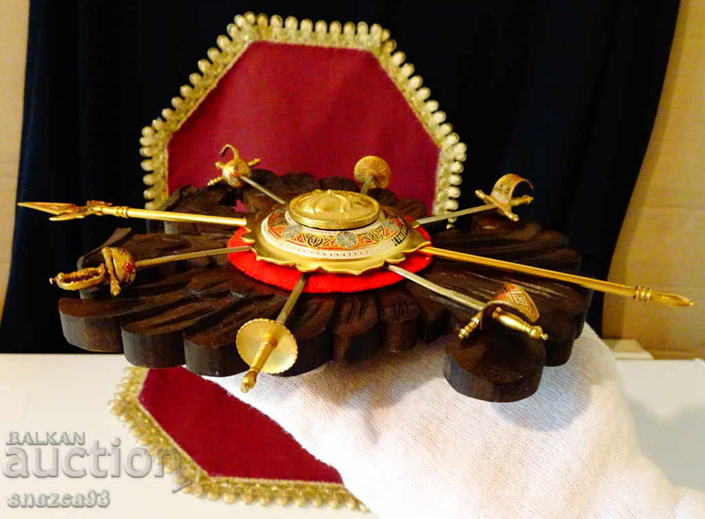 Toledo double-headed eagle, knight, sword, scepter, gilding, cellular - 6 Toledo double-headed eagle, knight, sword, scepter, gilding, cellular - 6