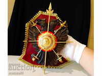 Panou Toledo vultur bicefal, cavaler, spadă, sceptru, aurire, celule