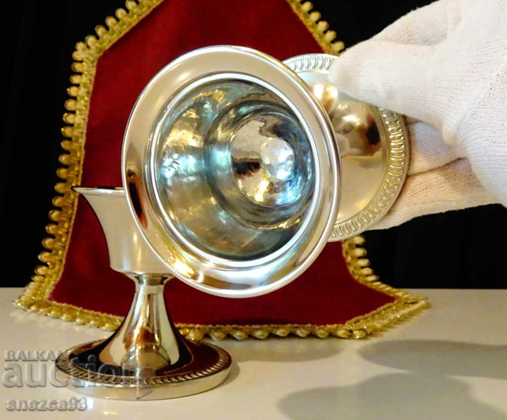 Silver-plated goblet, massive 8 cm. with price 58.00 BGN | € 29.65 Silver-plated goblet, massive 8 cm. with price 58.00 BGN | € 29.65