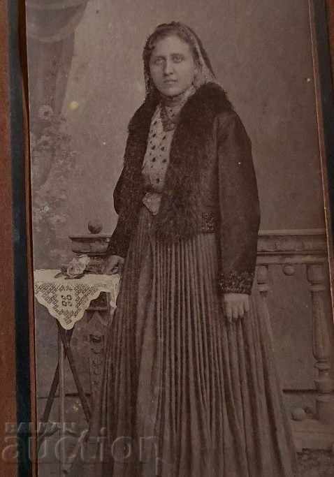 19TH CENTURY URBAN COSTUME OLD PHOTO PHOTO CARDBOARD