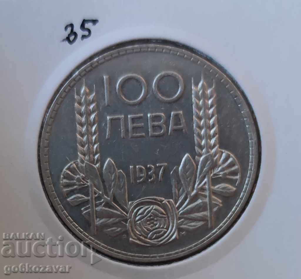 Bulgaria 100 BGN 1937 Silver. Nice coin for collection! - 5