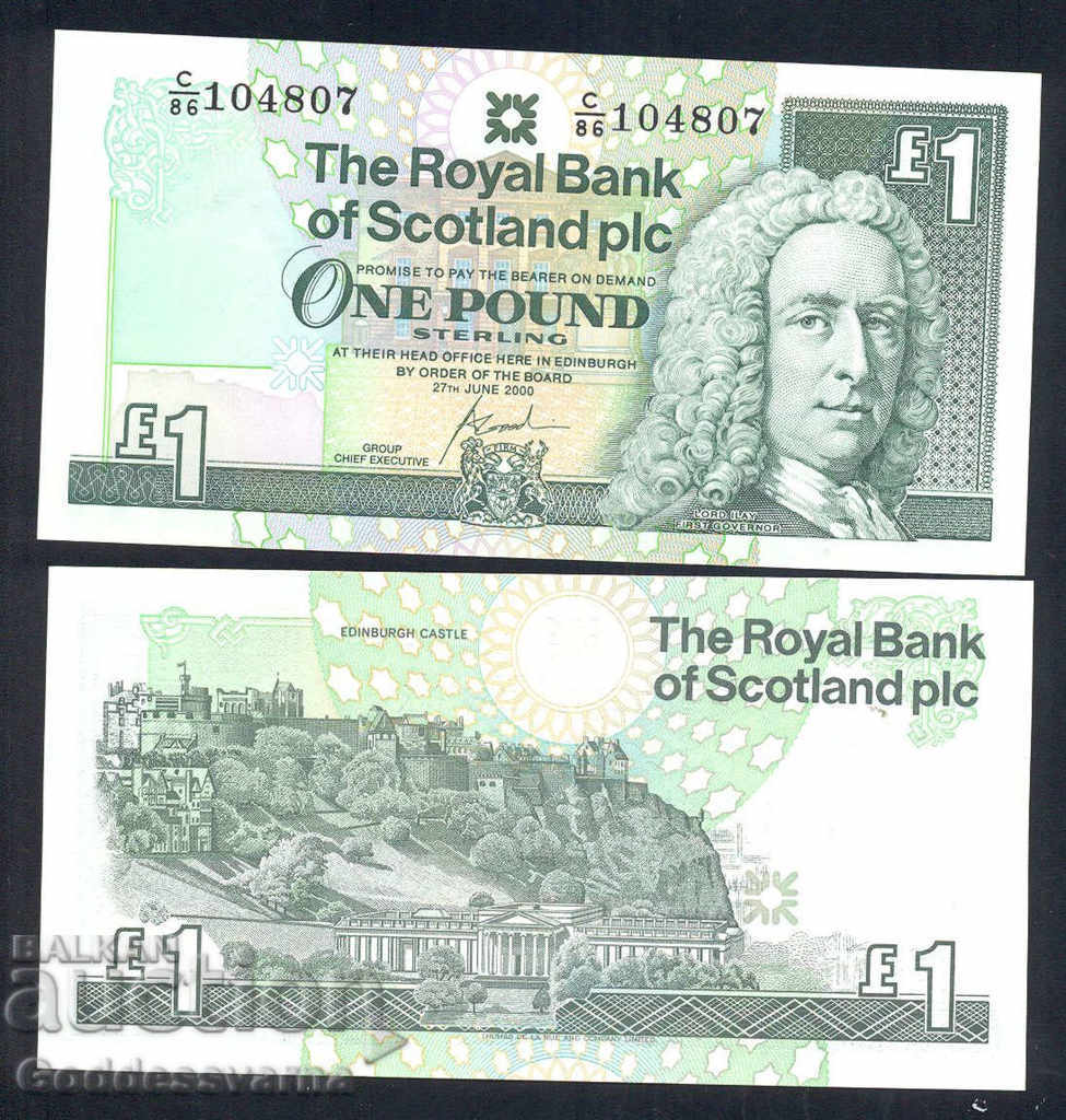 Royal Bank of Scotland 1 Λίρα 2000 Επιλέξτε 351e Ref 4807