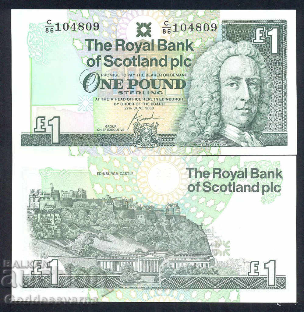 Royal Bank of Scotland 1 Pound 2000 Pick 351e Ref 4809