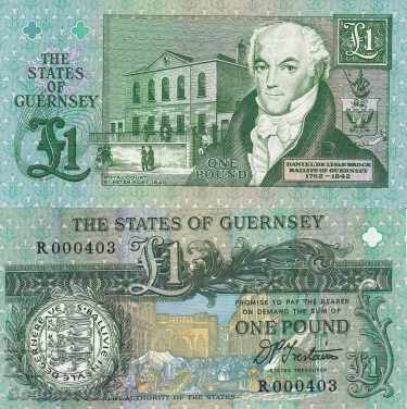 Guernsey 1 Pound Pick 52b unc low number R000403