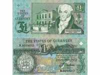 Guernsey 1 Pound Επιλέξτε 52b χωρίς χαμηλό αριθμό R000403