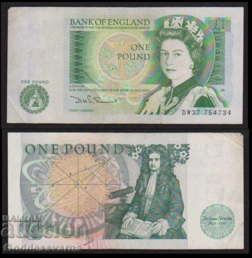 England 1 Pound 1980 D.H.F. Somerset Ref 4735