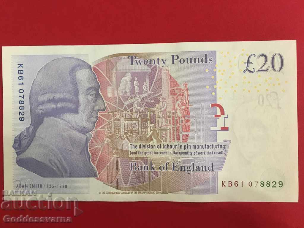 England 20 Pounds 2006 Unc Ref 8829 with price 75.00 BGN | € 38.35 England 20 Pounds 2006 Unc Ref 8829 with price 75.00 BGN | € 38.35