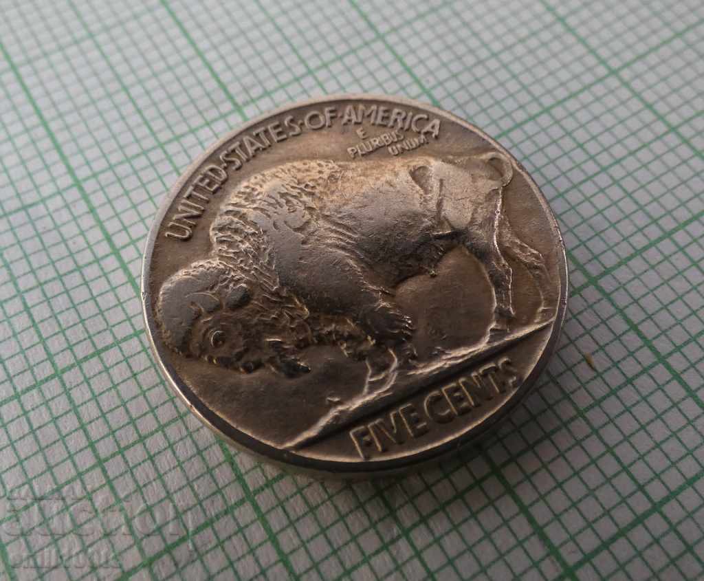 5 cents 1925 USA with price 15.00 BGN | € 7.67