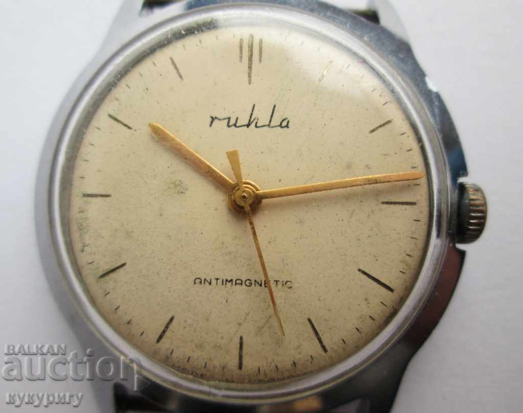 Old German mechanical men's wristwatch UMF RUHLA with price 55.00 BGN | € 28.12 Old German mechanical men's wristwatch UMF RUHLA with price 55.00 BGN | € 28.12