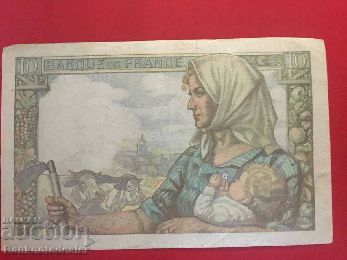 French 10 Francs 9.9.1943 Ref 6159 with price 11.00 BGN | € 5.62 French 10 Francs 9.9.1943 Ref 6159 with price 11.00 BGN | € 5.62