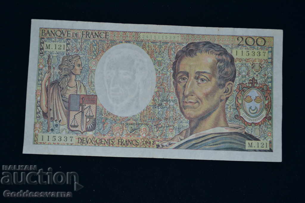 France 200 francs 1992 Pick 155d Ref 5337