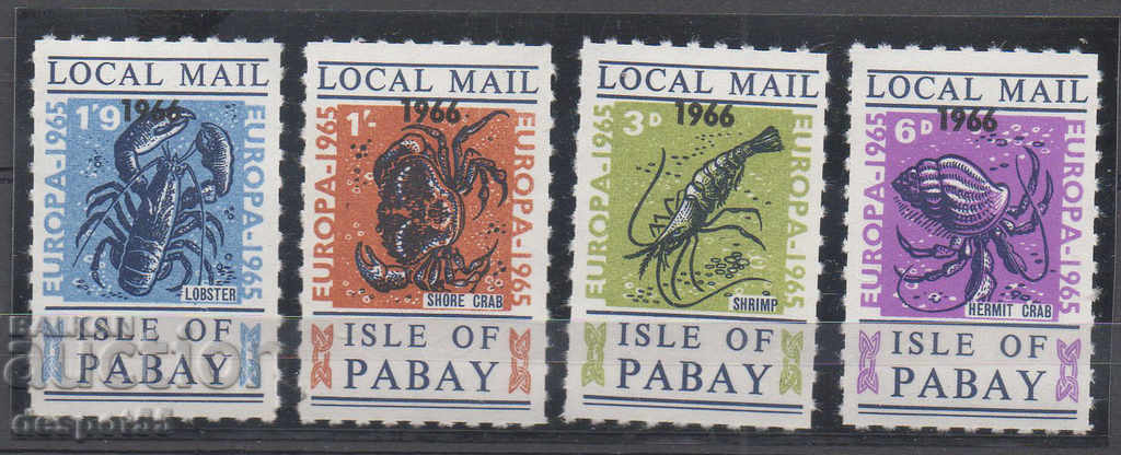 1965. Νήσοι Παμπάι Ευρώπη. Τοπικό ταχυδρομείο - καρκινοειδή.