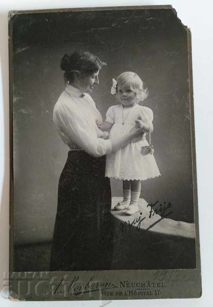1912 OLD PHOTO PHOTO CARDBOARD