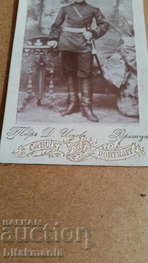 Παλιά φωτογραφία Βούλγαρος αξιωματικός με τιμή 12.99 BGN | € 6.64