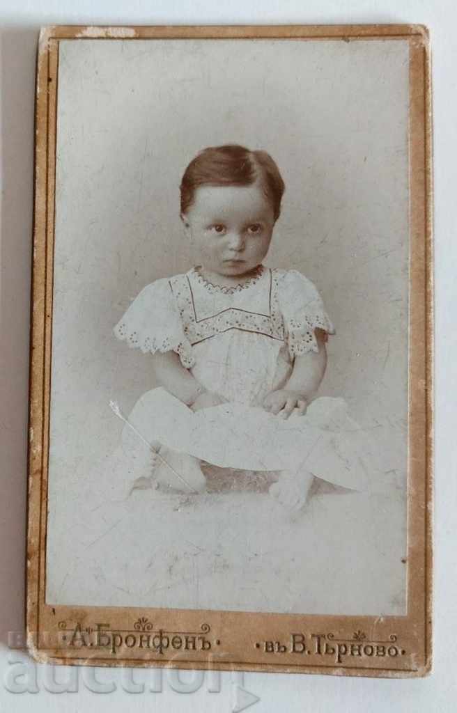 19 CENTURY CHILDREN'S PHOTO PHOTO CARDBOARD BRONFEN CHILD BABY
