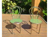 antique metal chair stool toy doll chair