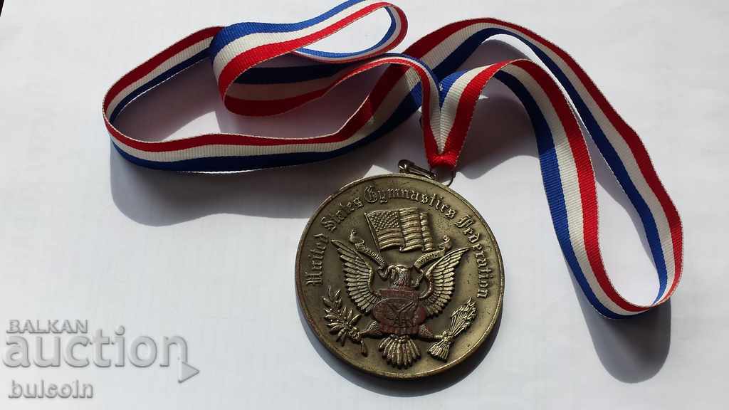 USA MASSIVE MEDAL CHAMPIONSHIP ART GYMNASTICS 2 PLACE 83g with price 199.00 BGN | € 101.75 USA MASSIVE MEDAL CHAMPIONSHIP ART GYMNASTICS 2 PLACE 83g with price 199.00 BGN | € 101.75