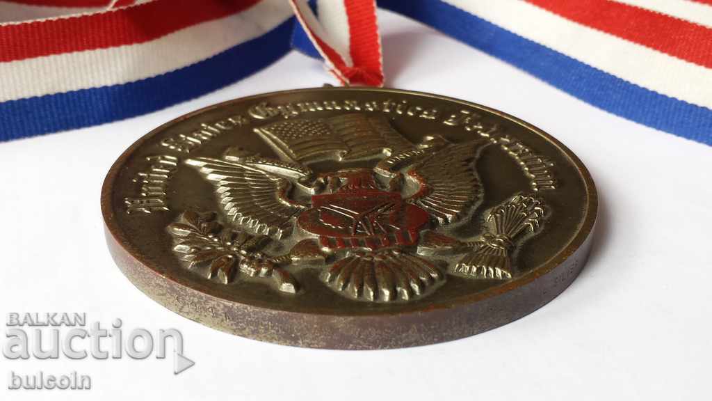 USA MASSIVE MEDAL CHAMPIONSHIP ART GYMNASTICS 2 PLACE 83g - 5 USA MASSIVE MEDAL CHAMPIONSHIP ART GYMNASTICS 2 PLACE 83g - 5