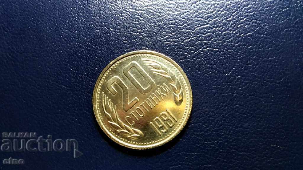 20 STOTINKI 1981 IN EXCELLENT COLLECTIBLE CONDITION!coin - 5 20 STOTINKI 1981 IN EXCELLENT COLLECTIBLE CONDITION!coin - 5