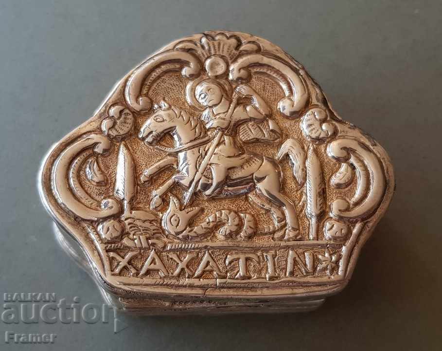 Rare SILVER Revival Snuff Box with St. George with price 750.00 BGN | € 383.47