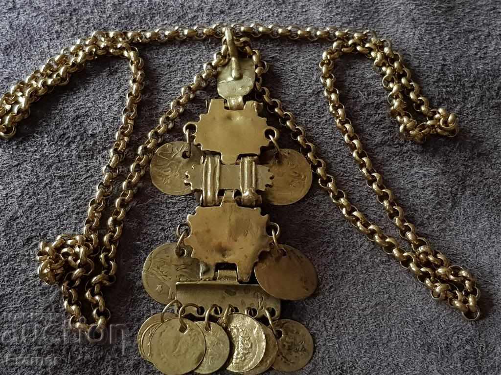 REVIVAL SILVER with GOLD and CORNEOLS medallion necklace - 7