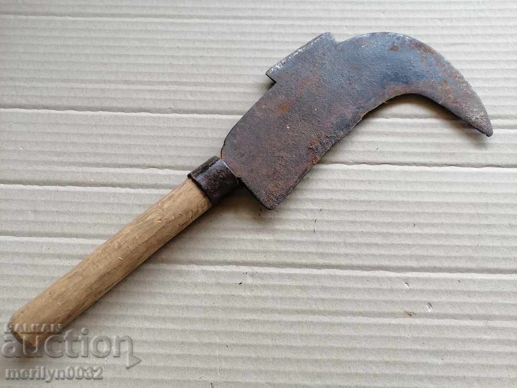 Delivery of Old branded kosher, blade, wrought iron, knife, chopper Delivery of Old branded kosher, blade, wrought iron, knife, chopper