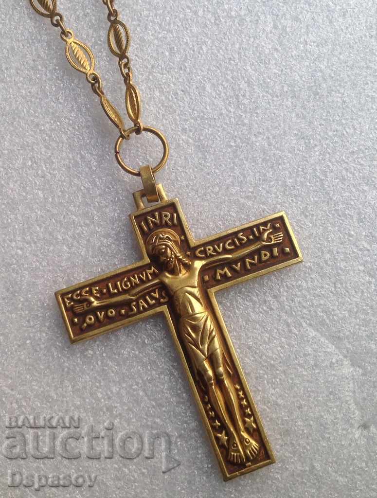 FERNAND PY Bronze Priest's Pectoral Cross with Seal