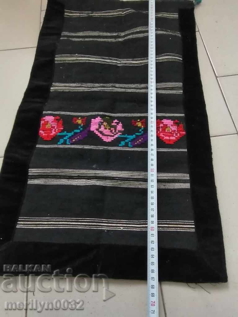 Auction Old hand woven apron with embroidery, costume Auction Old hand woven apron with embroidery, costume