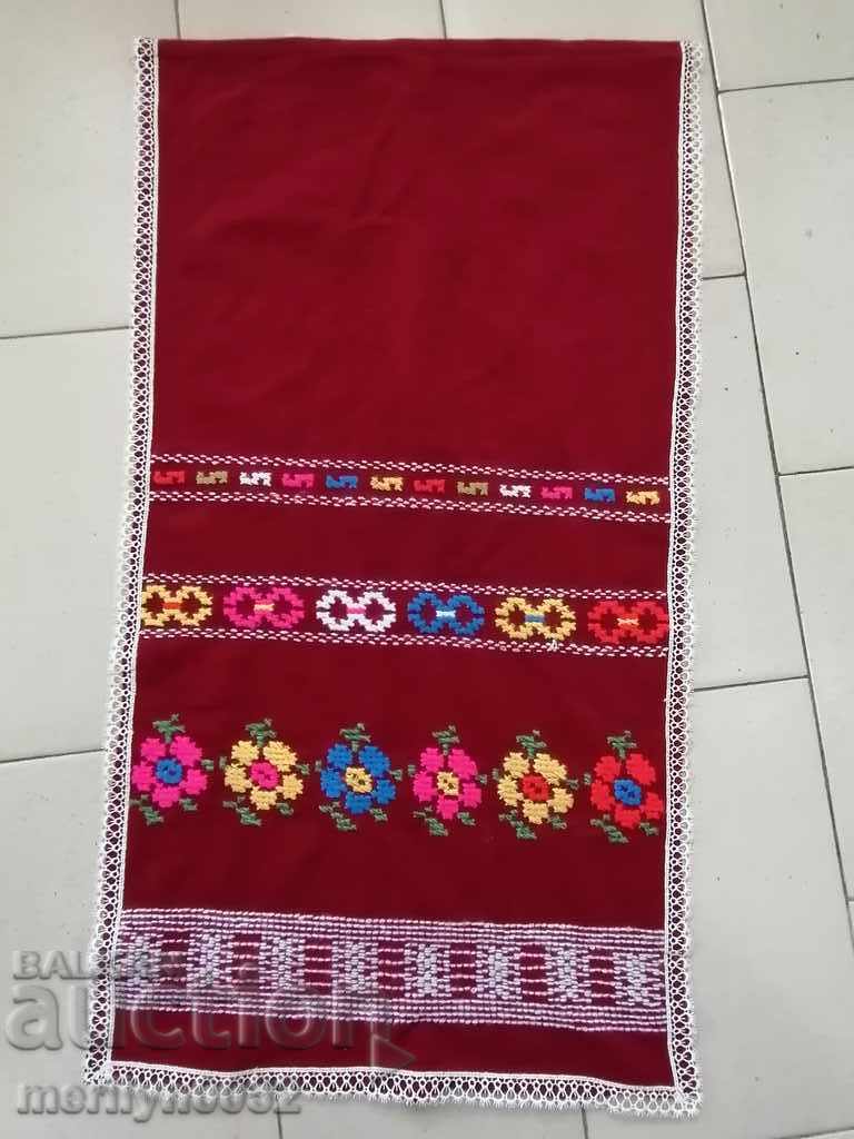 Old hand woven apron with embroidery, costume Old hand woven apron with embroidery, costume