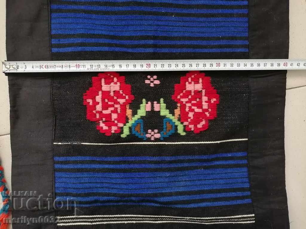 An old hand-woven apron with embroidery, costume - 7