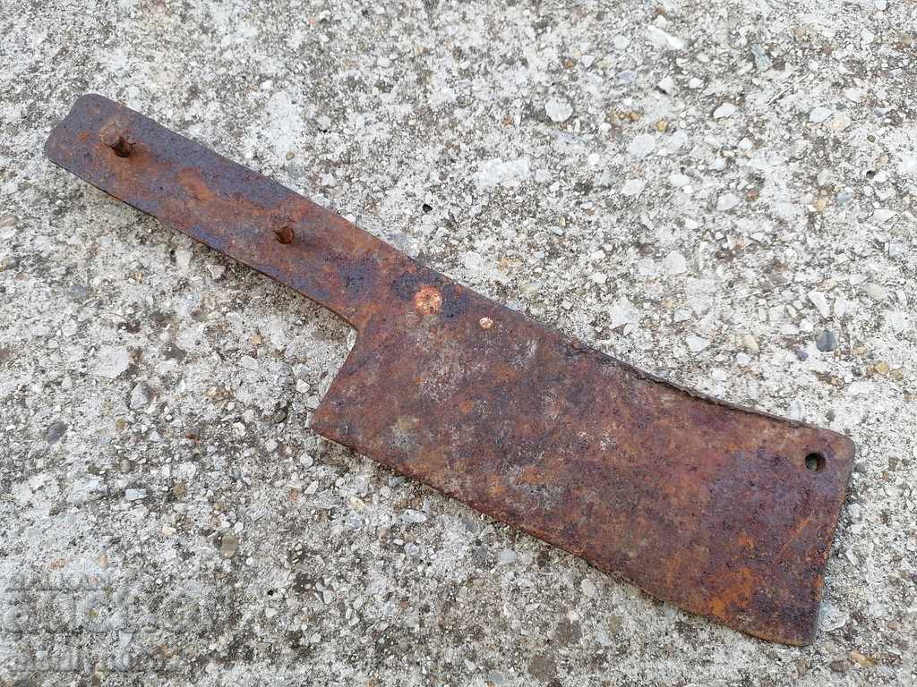 Auction Old forged scythe, ax, hoop, knife, machete, blade Auction Old forged scythe, ax, hoop, knife, machete, blade