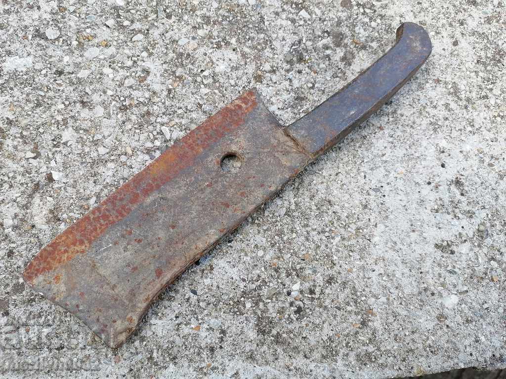 Auction Old forged scythe, ax, hoop, knife, machete, blade Auction Old forged scythe, ax, hoop, knife, machete, blade