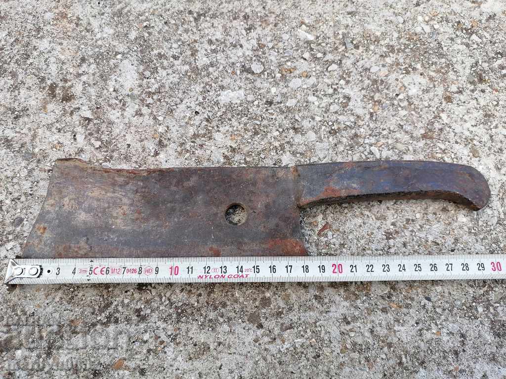 Old forged scythe, ax, hoop, knife, machete, blade - 5 Old forged scythe, ax, hoop, knife, machete, blade - 5