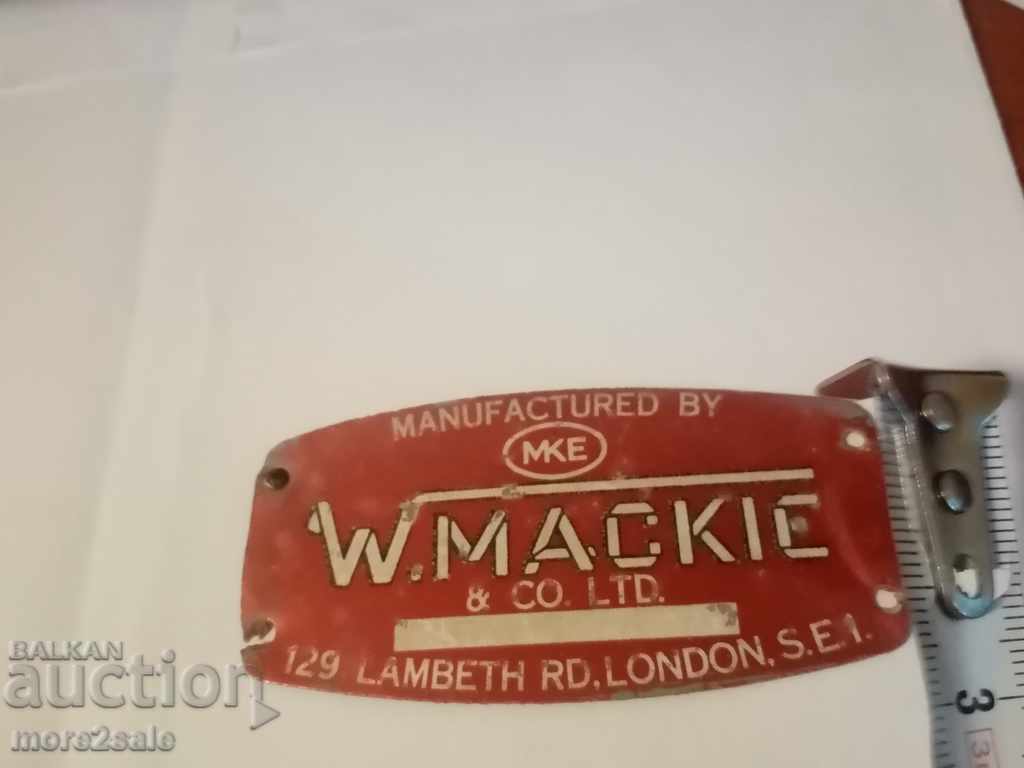 Παράδοση ΜΕΤΑΛΛΙΚΗ ΠΛΑΤΗ - W. MACKIE LAMBERT LONDON