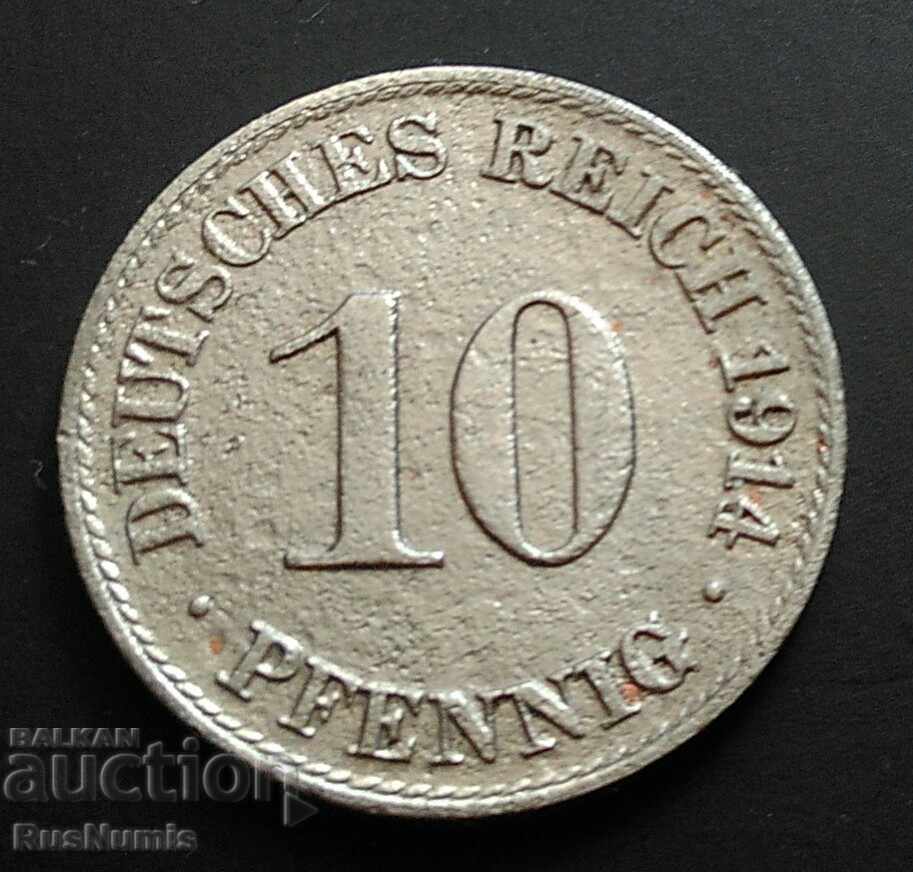 German Empire. 10 pfennig 1914 (A).