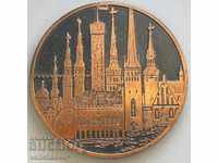 30125 URSS Estonia placă oraș din Tallinn bronz