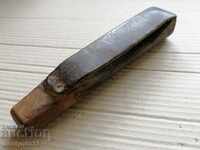 Antique razor sharpener, strap, razor