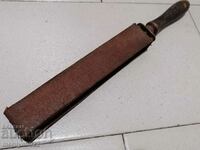 Antique razor sharpener, strap, razor