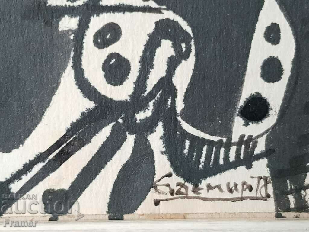 Auction Edmond Demirjian (1951-2009) TWO-SIDED painting 1978 Auction Edmond Demirjian (1951-2009) TWO-SIDED painting 1978