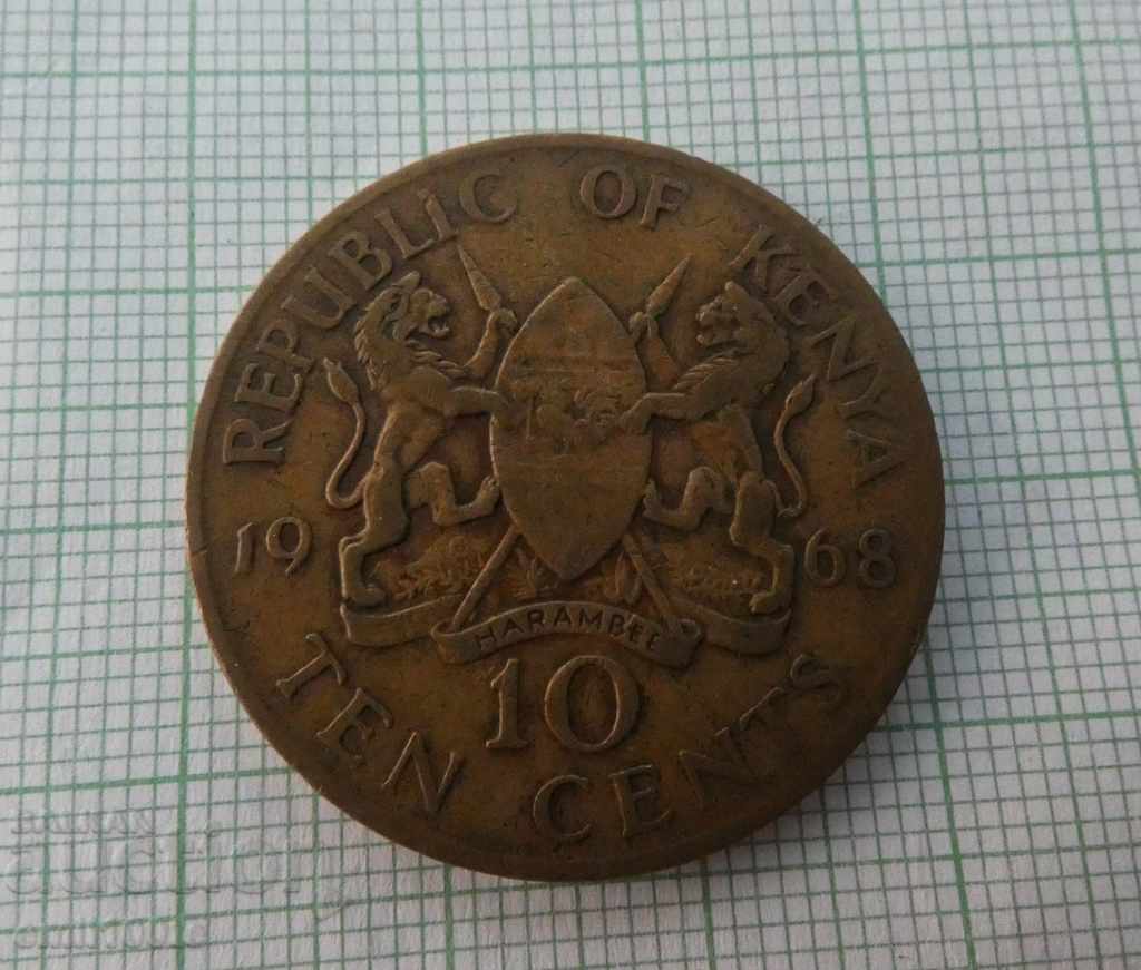 10 cenți 1968. Kenya
