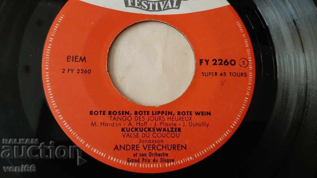 Auction  Gramophone record - small format - Ande Verchuren