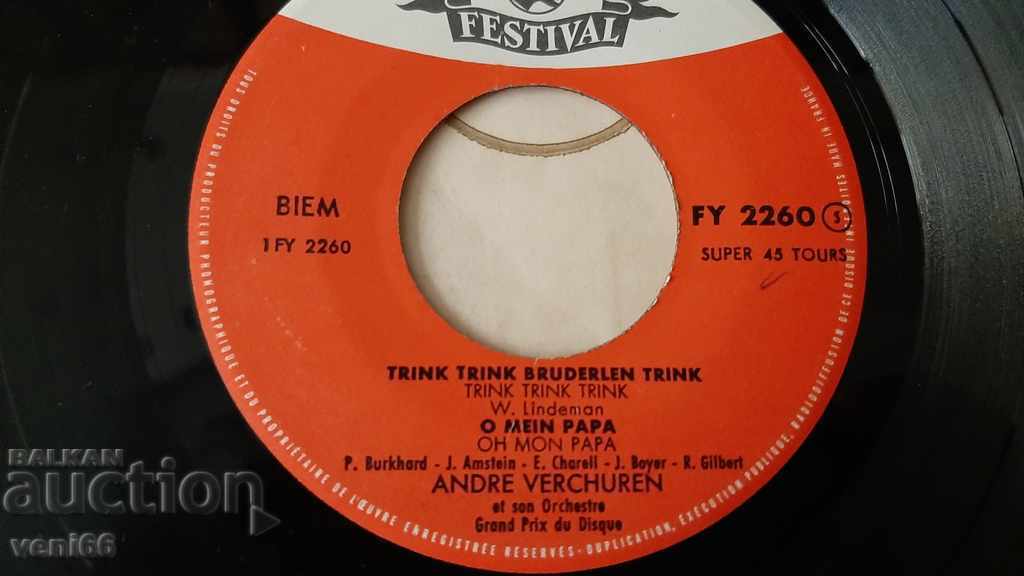 Delivery of Gramophone record - small format - Ande Verchuren